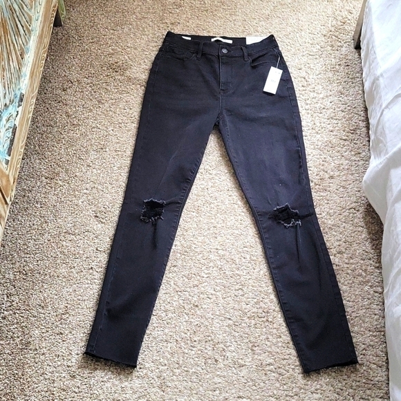 PacSun Black Distressed High Rise Jegging NWT - Picture 5 of 13
